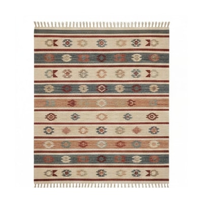 Area Rug With Geometric Pattern
