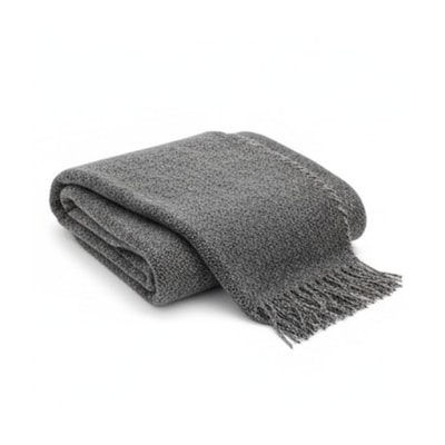 Gray Wool Throw Blanket