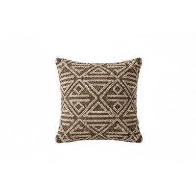 Brown Woven Throw Pillow