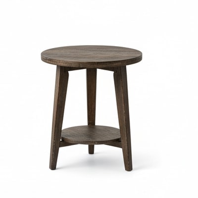 Small Round Wood End Table