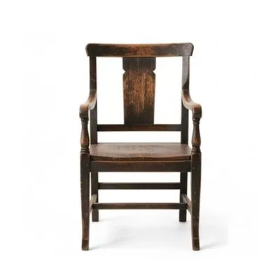 Brown Wooden Armchair