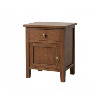 Brown Wooden Nightstand Drawer