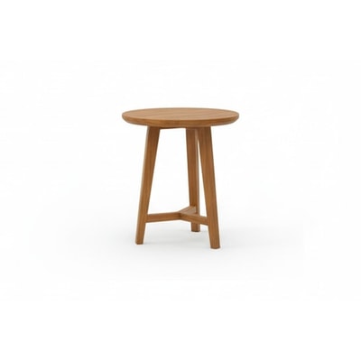 Small Acacia Wood Side Table