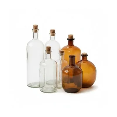 Assorted Glass Bottles On A
