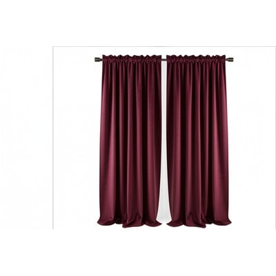 Burgundy Velvet Blackout Curtains
