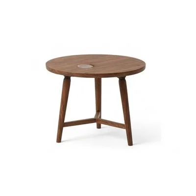 Round Wood Side Table