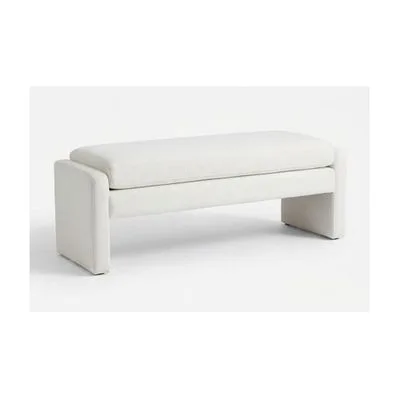 White Upholstered Bench Modern