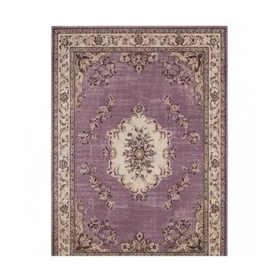 Purple Floral Area Rug