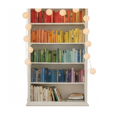 Rainbow Colored Bookcase