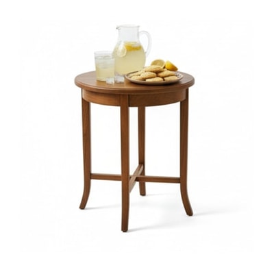 Round Wooden Side Table