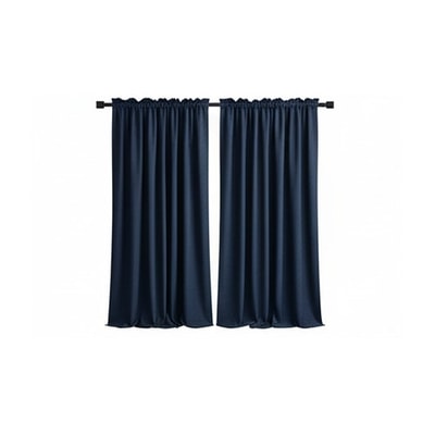 Dark Blue Curtains Blackout