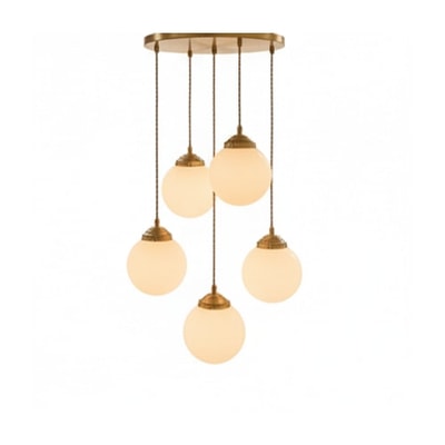 Brass And Glass Pendant Light
