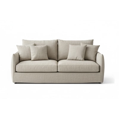 Beige Linen Sofa Modern